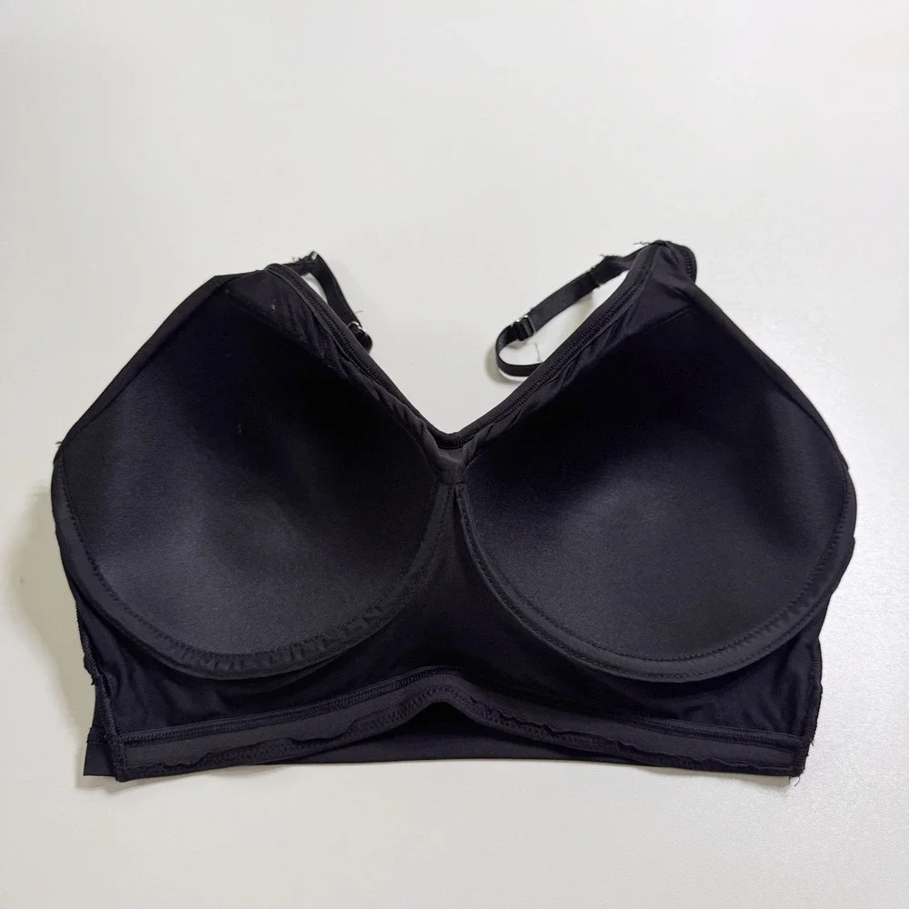 Naomi & Nicole Moderate Control Shapewear Cami Bra Large Black 7509 Molded Cup